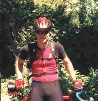 Steffen vor seinem Rennradel