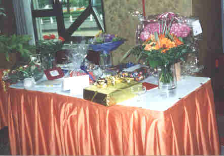 Gabentisch fr das Hochzeitspaar