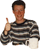 Steffen und seine Kaffetasse