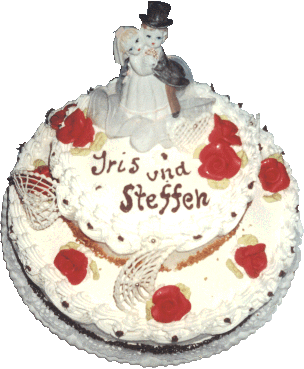 Hochzeitstorte von oben